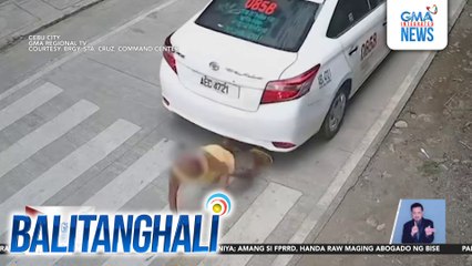Lolang tumatawid sa kalsada, sugatan matapos maatrasan ng taxi | Balitanghali