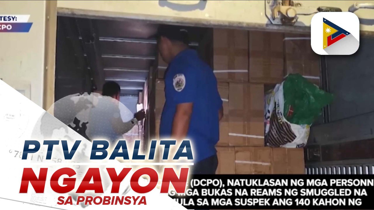 P5.5M halaga ng smuggled cigarettes, nasabat mula sa 2 lalaki sa TF Davao checkpoint sa Brgy. Eden, Davao City