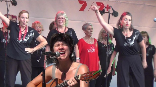 Sydney Christmas 2024 Part 10-10 Northern Beaches Choir, Christmas at the Cathedral, 14 Dec 24 Betty at Modern Contemporary Arts lawn, The Rocks