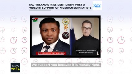 No, Finland's president did not post video in support of Nigerian separatists