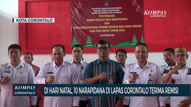 10 Narapidana di Lapas Gorontalo Terima Remisi di Hari Natal, 1 Diantaranya Langsung Bebas