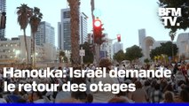 Pour le premier jour de Hanouka, les Juifs israéliens demandent la libération des otages détenus à Gaza