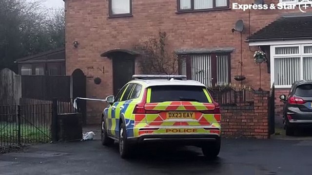 The murder scene on Elm Road, Norton Canes near Cannock Mid-Staffordshire.