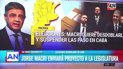 Elecciones: Jorge Macri quiere desdoblar y suspender las PASO en CABA