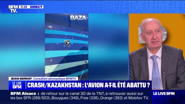 Crash au Kazakhstan: Les images (...) laissent très clairement voir qu'il y a eu probablement un tir de shrapnel, avance Jean Serrat (consultant aéronautique)