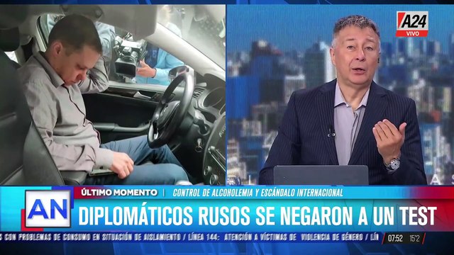 Control de alcoholemia y escándalo internacional con diplomáticos rusos