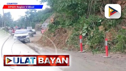 Ilang kalsada sa Bicol region, hindi madaanan dahil sa landslides