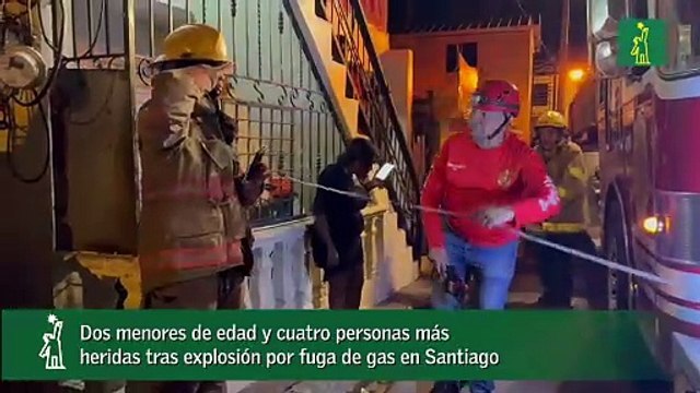 Dos menores de edad y cuatro personas más heridas tras explosión por fuga de gas en Santiago