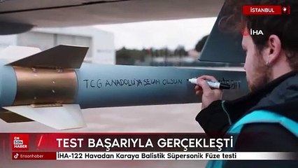 İHA-122 Havadan Karaya Balistik Süpersonik Füze testi başarıyla gerçekleşti