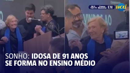 idosa de 91 anos realiza sonha de se formar no ensino médio
