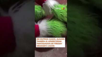 Policial fantasiado de ‘Grinch’ participa de operação para prender traficantes no Peru #shorts