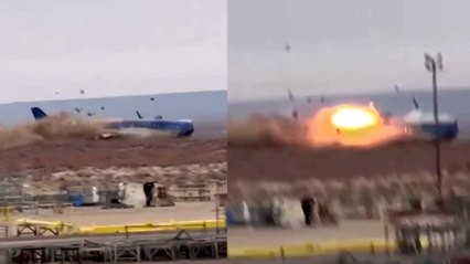 El momento que el avión de Azerbaijan Airlines se estrella contra el suelo