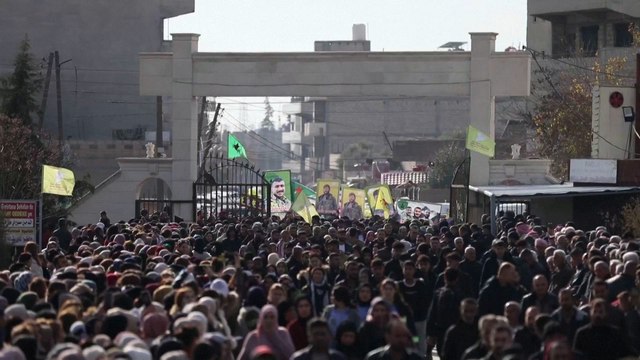 Funeral for US-backed militants reportedly killed in fighting with Turkey-backed Syrian factions