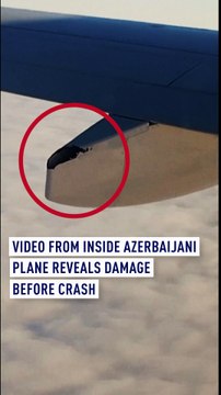 Video shows damage inside Azerbaijani plane before fatal crash