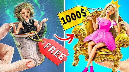 From Broke Doll To Rich Doll 🥺🤑*Crazy Doll Transformation with Dadgets*