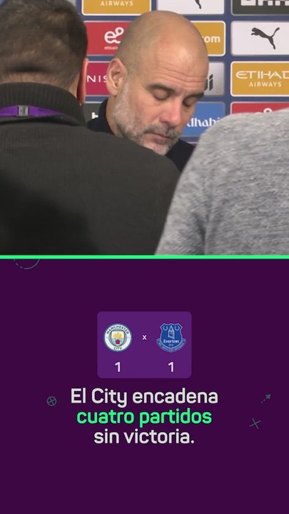 El gesto de Guardiola al entrar en la sala de prensa tras el empate