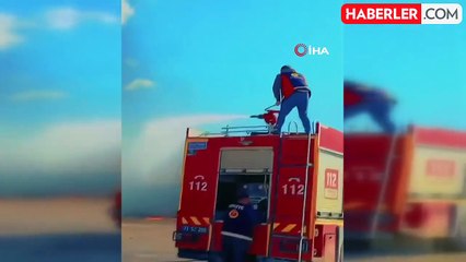 Silopi'de Park Halindeki Otobüs ve Tırda Yangın Çıktı