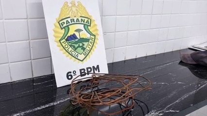 Homem é detido pela Polícia Militar após ser localizado com fios sem procedência