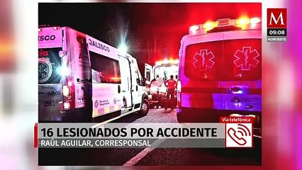 En Jalisco, accidente en la autopista Guadalajara–Colima deja 16 heridos