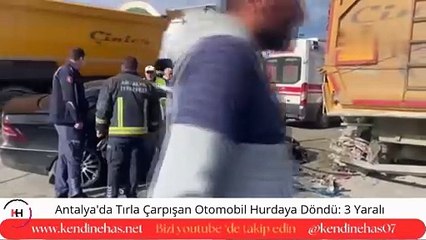 Antalya-Isparta Karayolunda Kaza: 3 Yaralı!