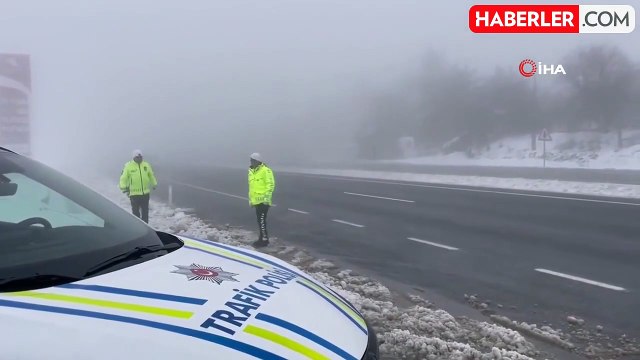 Denizli-Antalya Karayolunda Kar ve Sisin Zor Anları