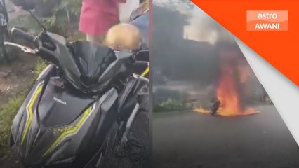 Jenayah: Tak puas hati motosikal kena tarik, wanita nekad bakar