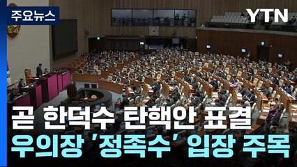 곧 한덕수 탄핵안 표결...우의장 '정족수' 입장 주목 / YTN