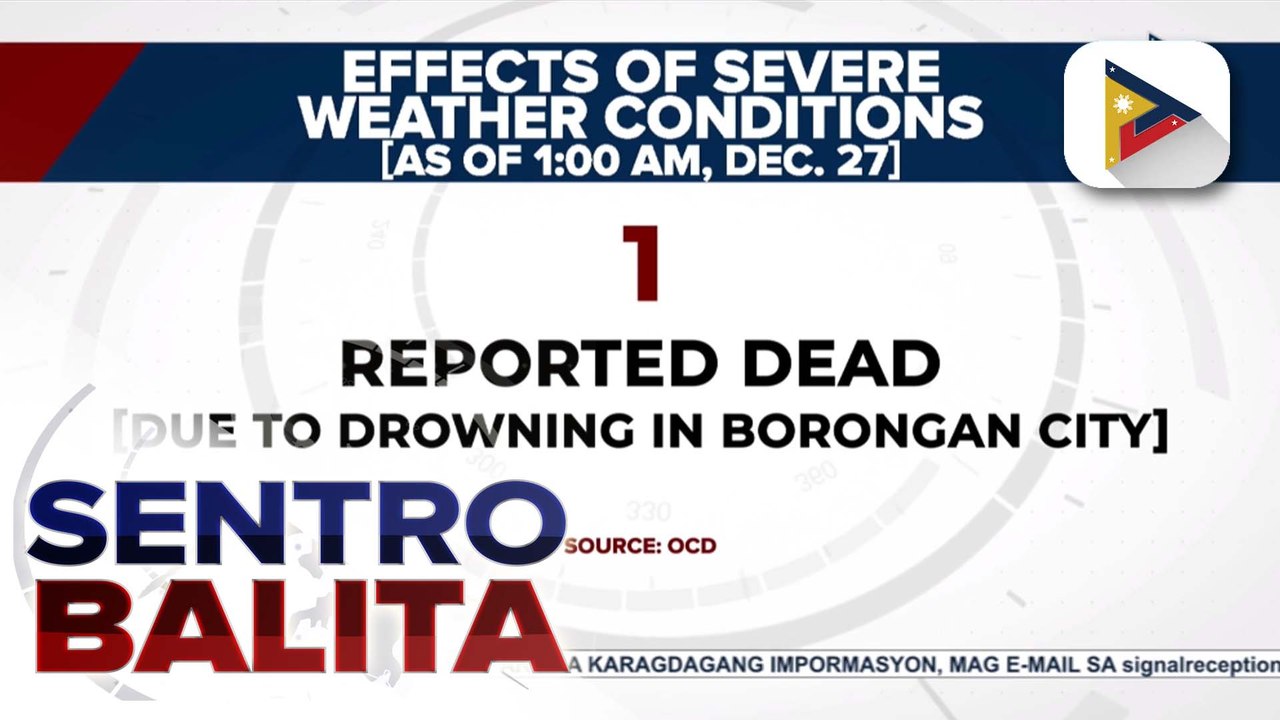 OCD: Isa naiulat na nasawi dahil sa masamang panahon
