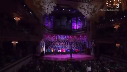 Estelades i crits d’independència al concert de Sant Esteve al Palau de la Música