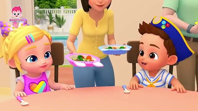 🍎🥦 A Healthy Meal | EP145 | Healthy Habits for Kids | Bebefinn Nursery Rhymes 🌟 | Bebefinn Official | Fun and Educational Videos