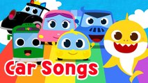 Fun Car Songs! - Baby Car, Color Bus + - Learn Car Names - 15-Minute Learning with Baby Shark