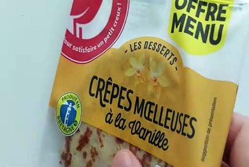 AUCHAN Petites Crêpes moelleuses saveur vanille