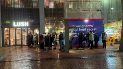 Early morning shoppers turn up for the Boxing Day sales in Birmingham