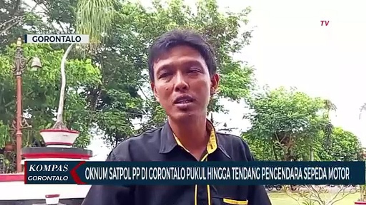 Viral! Oknum Satpol PP di Gorontalo Pukul Hingga Tendang Pengendara Sepeda Motor