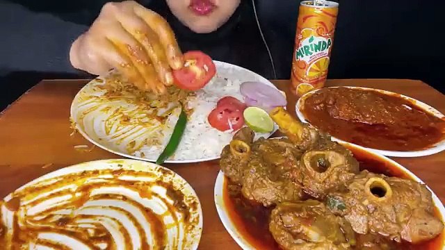 ASMR_🔥SPICY MUTTON CURRY+SPICY CHICKENCURRY+DHABA STYLE EGG MASALA,FOOD VIDEOS _CHICKEN LEG PIECE_