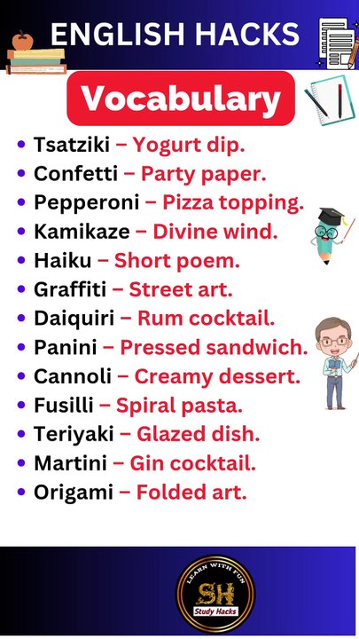 Daily use Important vocabulary words for exam 2024 27 #studyhacks123 #vocabulary #english #shorts