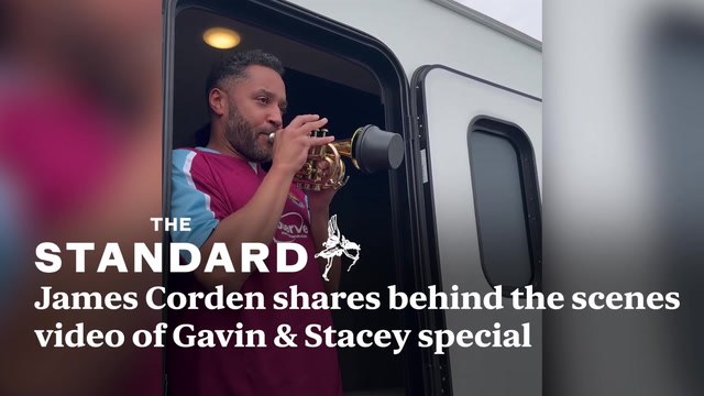 James Corden shares behind the scenes video of Gavin & Stacey special