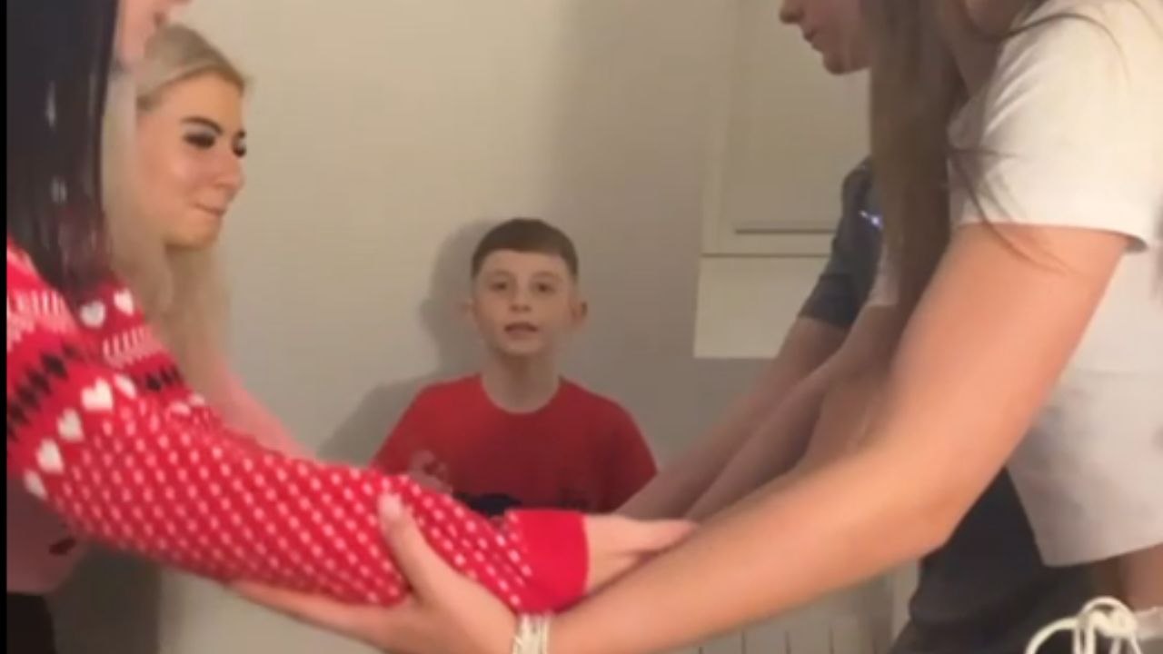 Trying a fun trend goes wrong as young boy’s head hits the wall