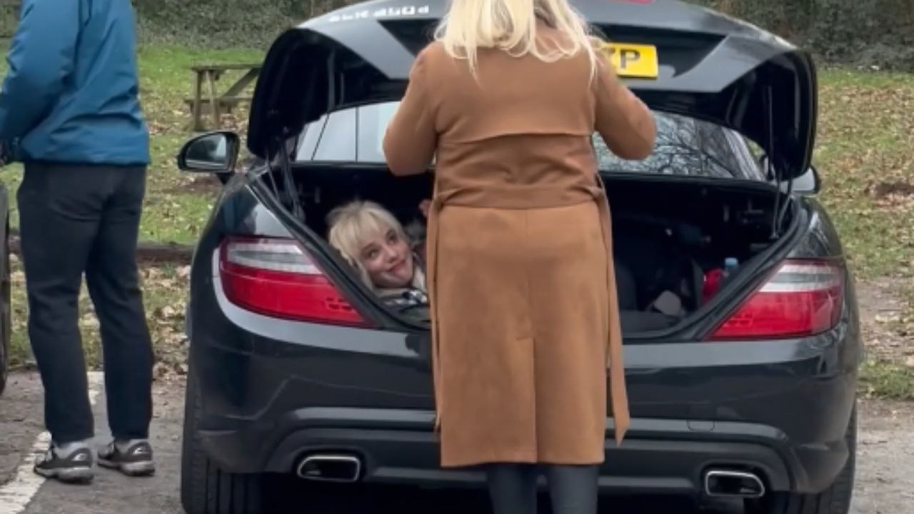 Emotional reunion: Best friend hides in car trunk for the ultimate surprise