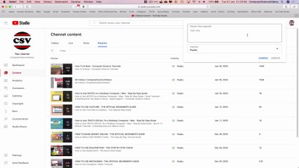 How to CREATE a Playlist On YouTube Studio in 2023 - Basic Tutorial | New
