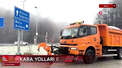 Bolu Dağı geçişinde kar yağışı başladı