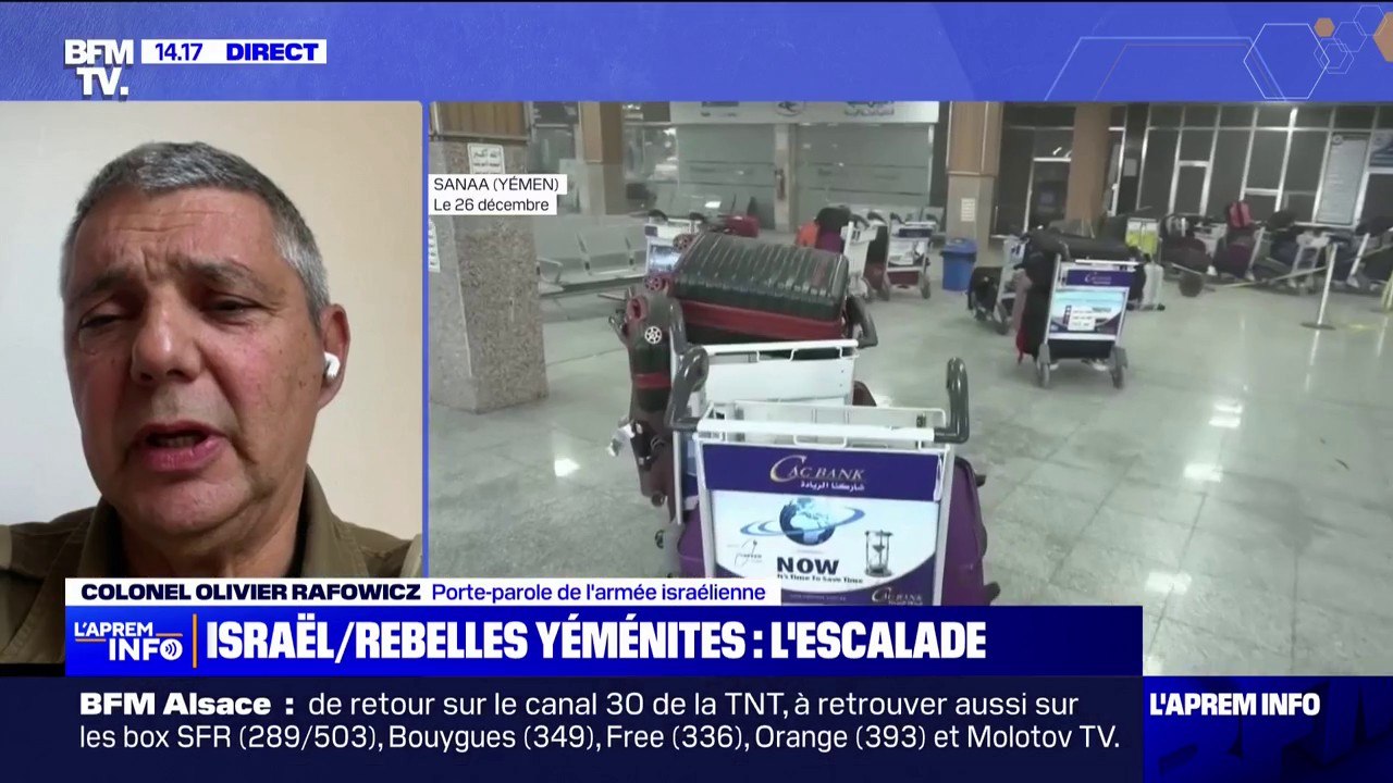 "Le Yemen, par les houthis, attaque Israël depuis maintenant un an et deux mois", dénonce le porte-parole de l'armée israélienne