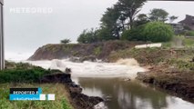 Several massive waves swept some people inland at Scotty Creek Beach, USA