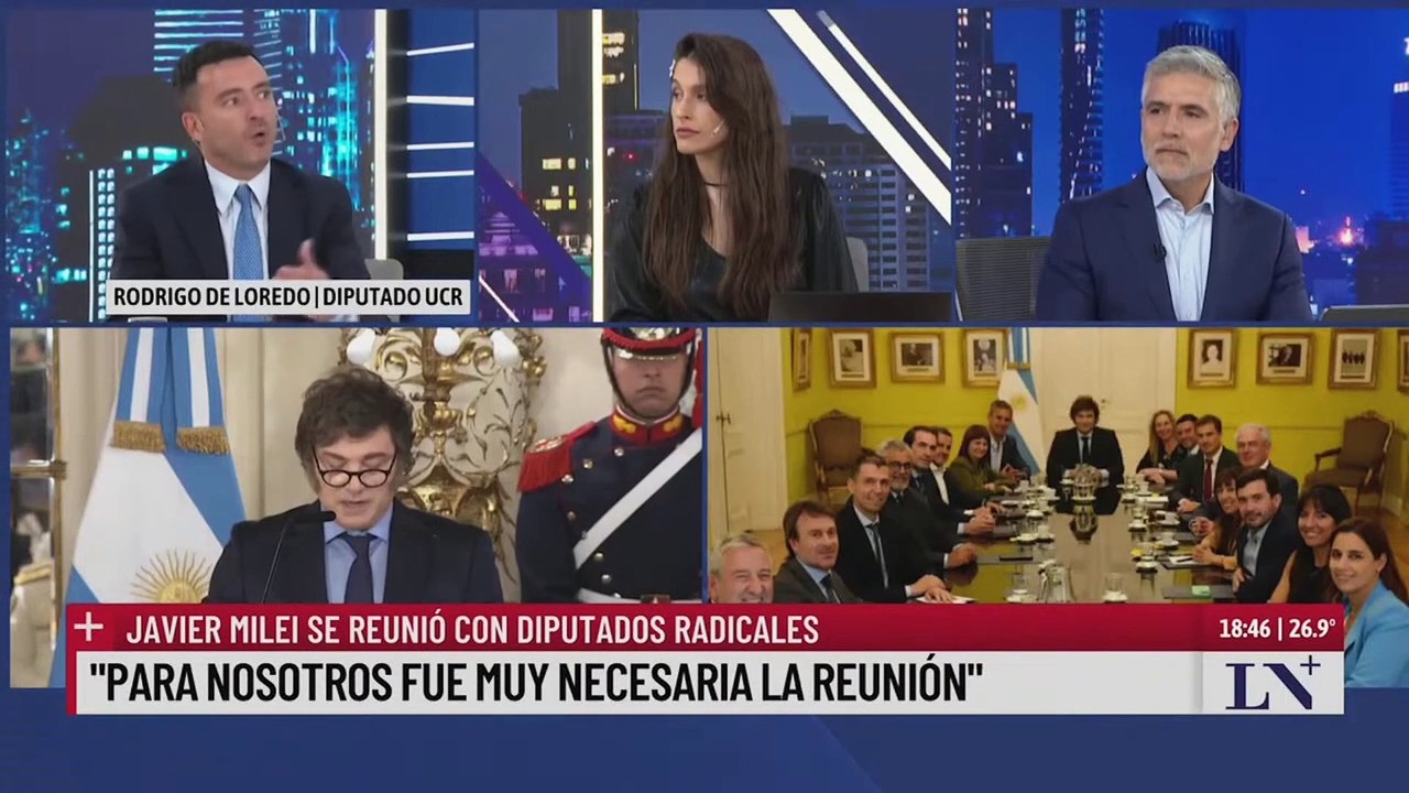 "Templanza y paciencia": De Loredo vanaglorió a Milei después de la reunión con los "radicales con peluca"