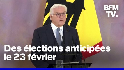 Le président allemand annonce la dissolution du Parlement et de nouvelles élections législatives