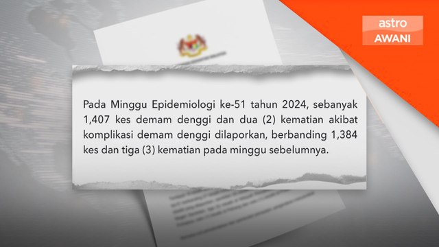Kes demam denggi meningkat, dua kematian direkodkan