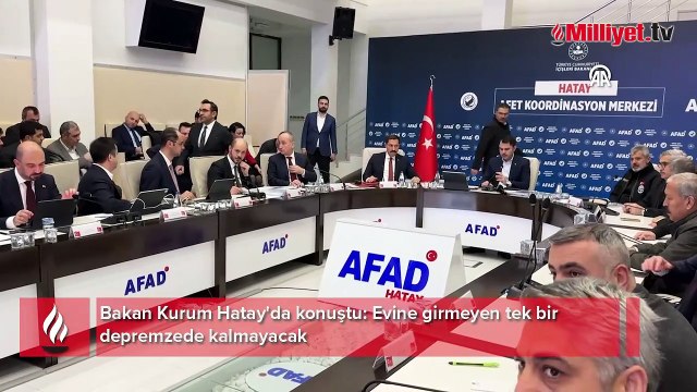 Bakan Kurum Hatay'da konuştu: Evine girmeyen tek bir depremzede kalmayacak