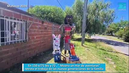 Muñecos 2024: En 150 e/71 bis y 72 “ Moana un mar de aventuras” retrata el trabajo de las nuevas generaciones de la familia