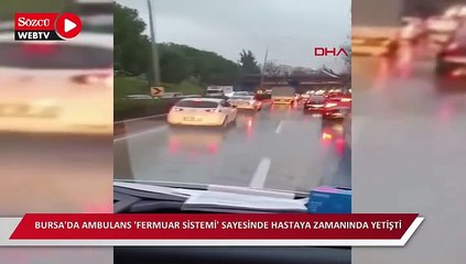 Bursa'da ambulans 'fermuar sistemi' sayesinde hastaya zamanında yetişti