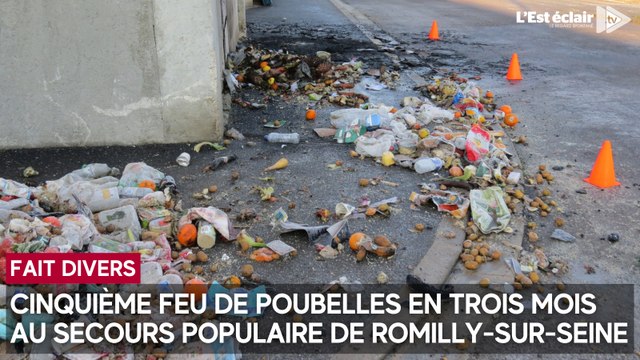 Cinquième feu de poubelles en trois mois au Secours populaire de Romilly-sur-Seine